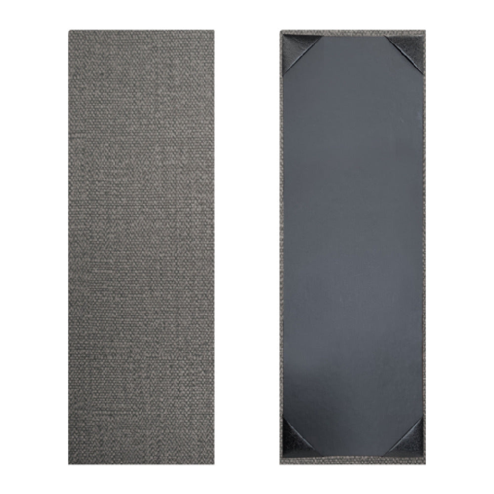 Risch MILAN-1V 4.25X14 Milan Hardback Simulated Woven Vinyl Menu Cover (specify Color)