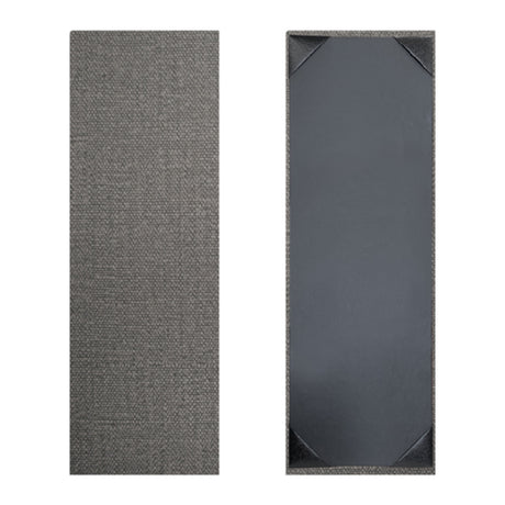 Risch MILAN-1V 4.25X14 Milan Hardback Simulated Woven Vinyl Menu Cover (specify Color)
