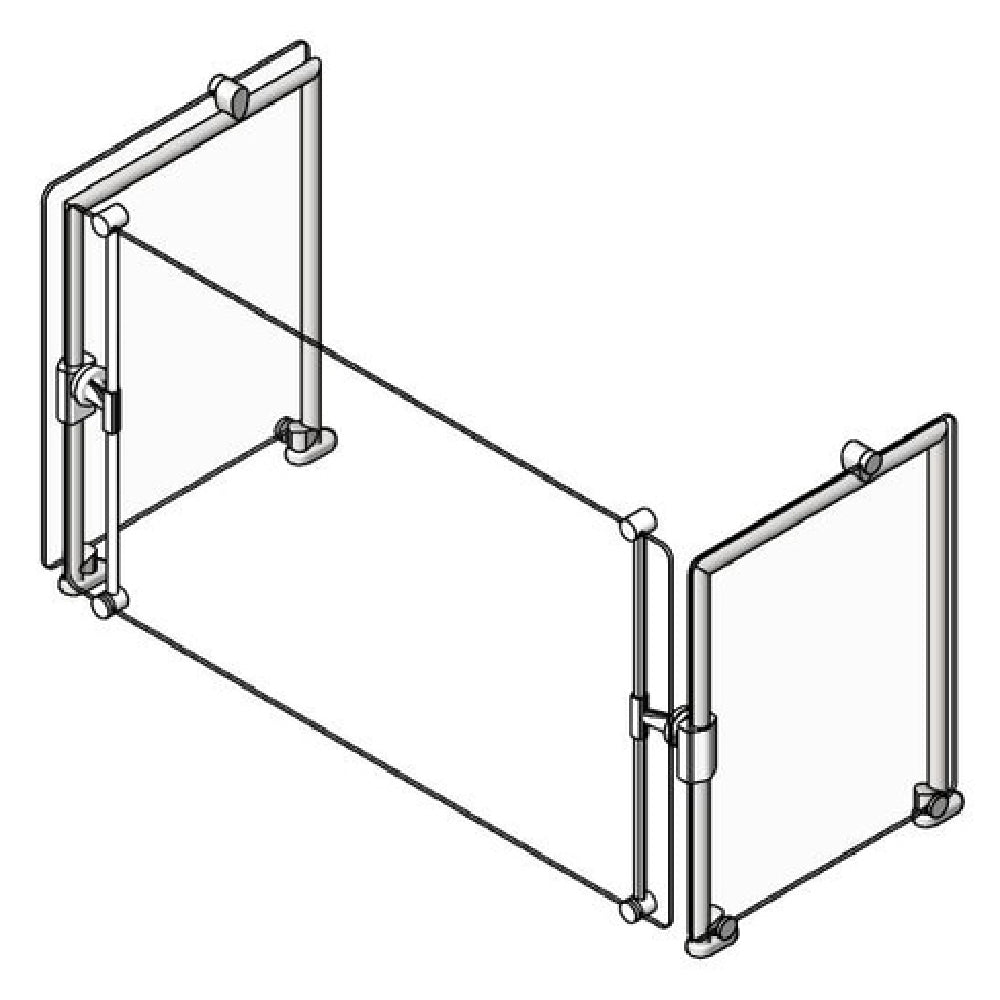 Eagle DCS3-CF-NT Spec-SHIELD™ Sneeze Guard Single Tier Single-sided