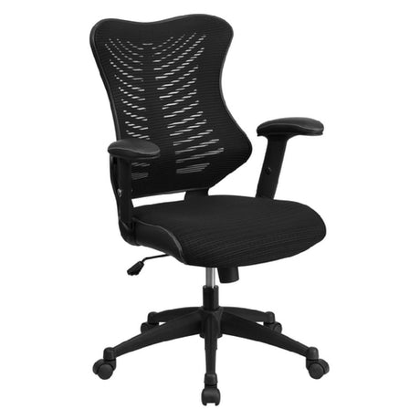 Flash Furniture BL-ZP-806-BK-GG Designer Executive Swivel Office Chair 39" To 42-3/4" Adjustable Height