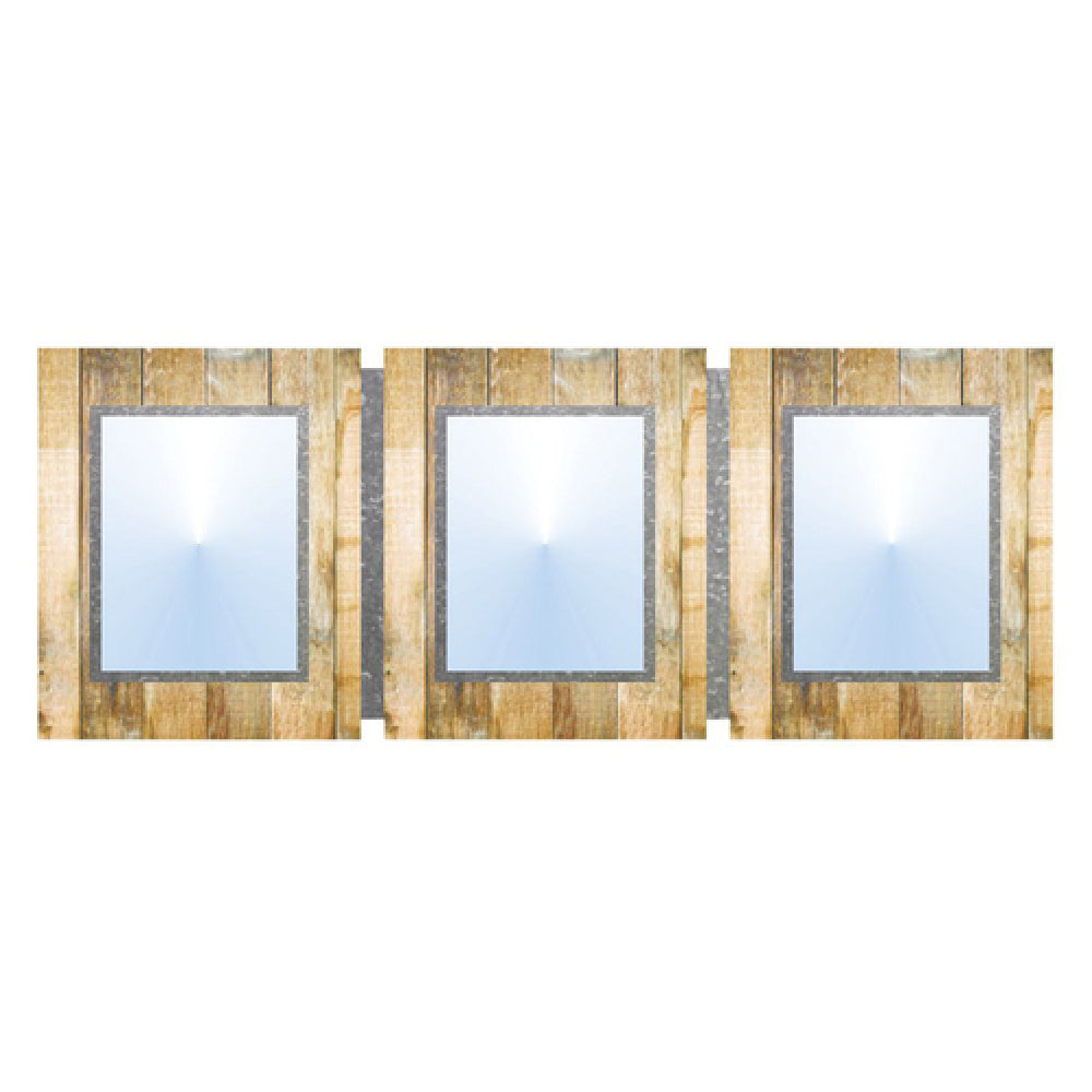 Hubert 66677 - Menu Board, 3-pocket, Wall-mount