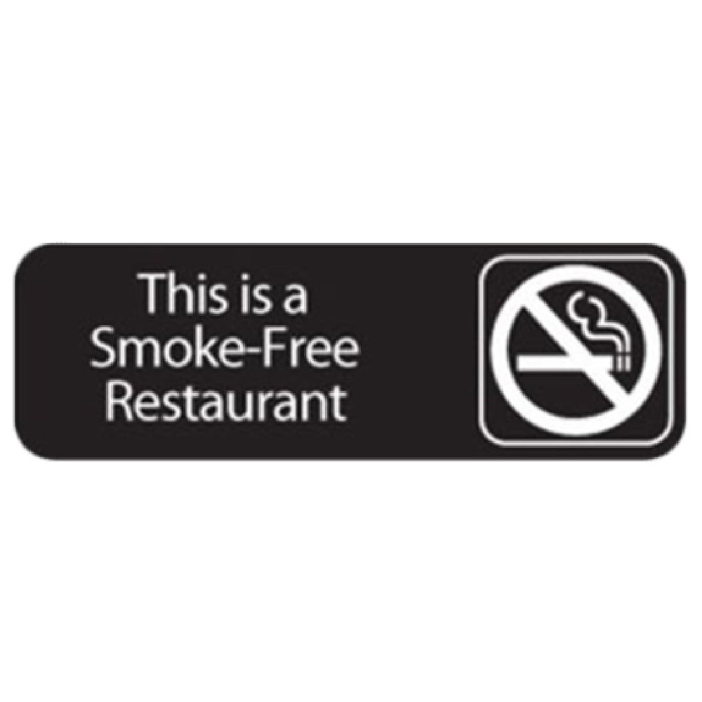 Royal Industries ROY 394524 Sign 3" X 9" Smoke Free Restaurant"