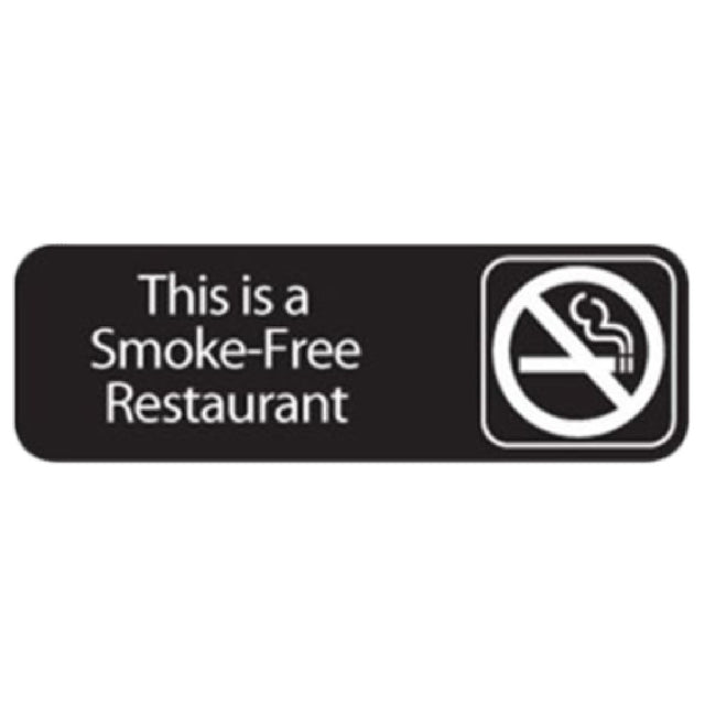 Royal Industries ROY 394524 Sign 3" X 9" Smoke Free Restaurant"