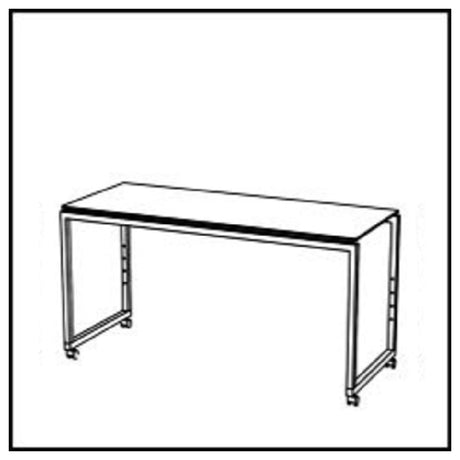 Bauscher Hepp VE-81056 - Venta® Buffet Table, Stage 80 S 164, On Castors With Integrated Height Adjustment