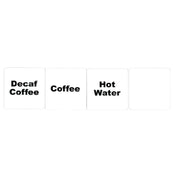 Hubert 42737 - Cling IT™ Hot Beverage Label Set, 12-piece, 2" X 2"