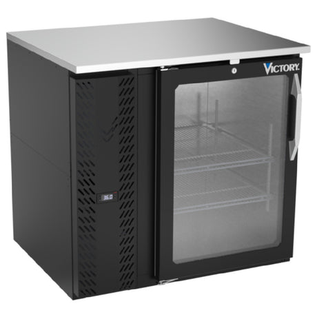 Victory VBB36HC-G-B - Back Bar Refrigerator, One-section, 36"W X 29-11/16”D X 34"H