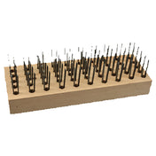 Franklin Machine Products 133-1668 The Texas Brush® Grill Brush 7-1/4"W Wooden Brush Head 1" Coarse Steel Bristles