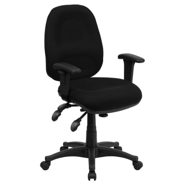 Flash Furniture BT-662-BK-GG Executive Swivel Office Chair 38-1/2" To 43-1/4" Adjustable Height