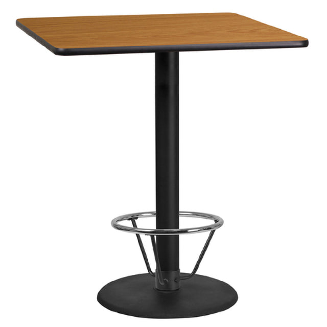 Flash Furniture XU-NATTB-3636-TR24B-4CFR-GG Table 36"W X 36"D X 43-1/8"H Bar Height