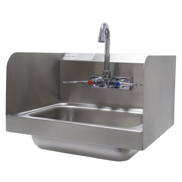 Advance Tabco 7-PS-66W Hand Sink Wall Mounted 14" Wide X 10" Front-to-back X 5" Deep Bowl