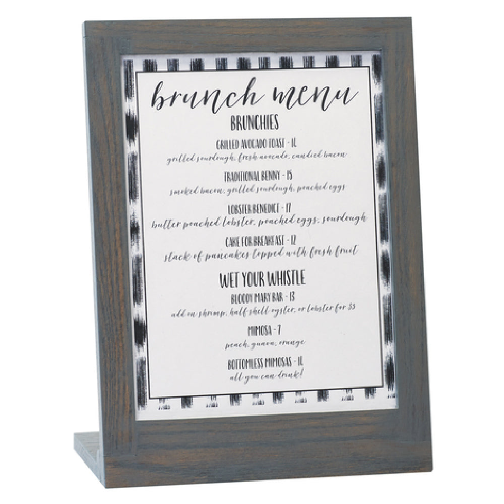 Cal Mil 3825-811-83 Ashwood Menu/Card Holder 9"W X 4"D X 11"H OAL Accommodates 8-1/2"W X 11"H Card Size