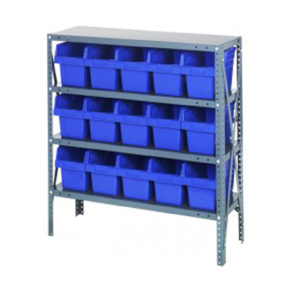 Quantum 1239-SB802_YELLOW - Shelving Unit, 12"D X 36"L X 39"H, Heavy Duty