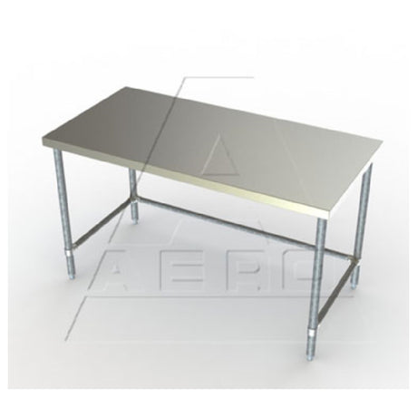 AERO Manufacturing 3TGX-3636 Delux™ Work Table 36"W X 36"D X 35"H 16/304 Stainless Steel Top Reinforced With (4) Galvanized Steel Box Channels