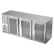 Beverage Air BBN78HC-FG-S - Refrigerated Food Rated Back Bar Storage Cabinet, Three-section