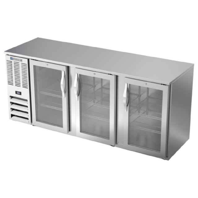 Beverage Air BBN78HC-FG-S - Refrigerated Food Rated Back Bar Storage Cabinet, Three-section