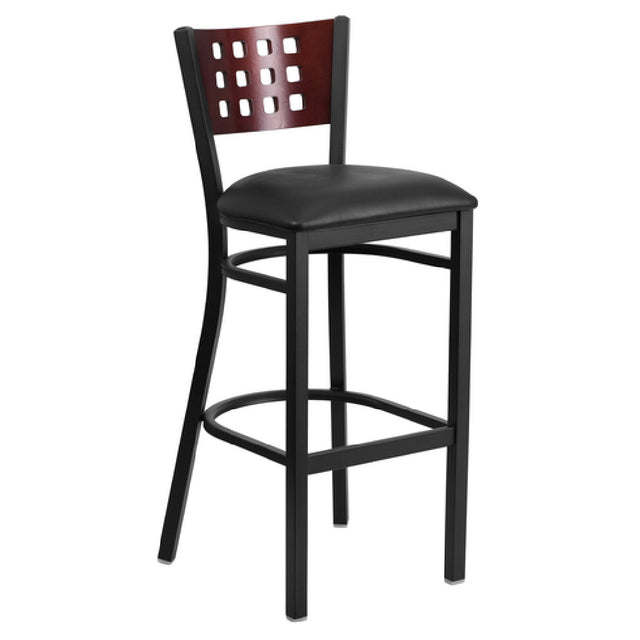 Flash Furniture XU-DG-60118-MAH-BAR-BLKV-GG Hercules Series Restaurant Bar Stool