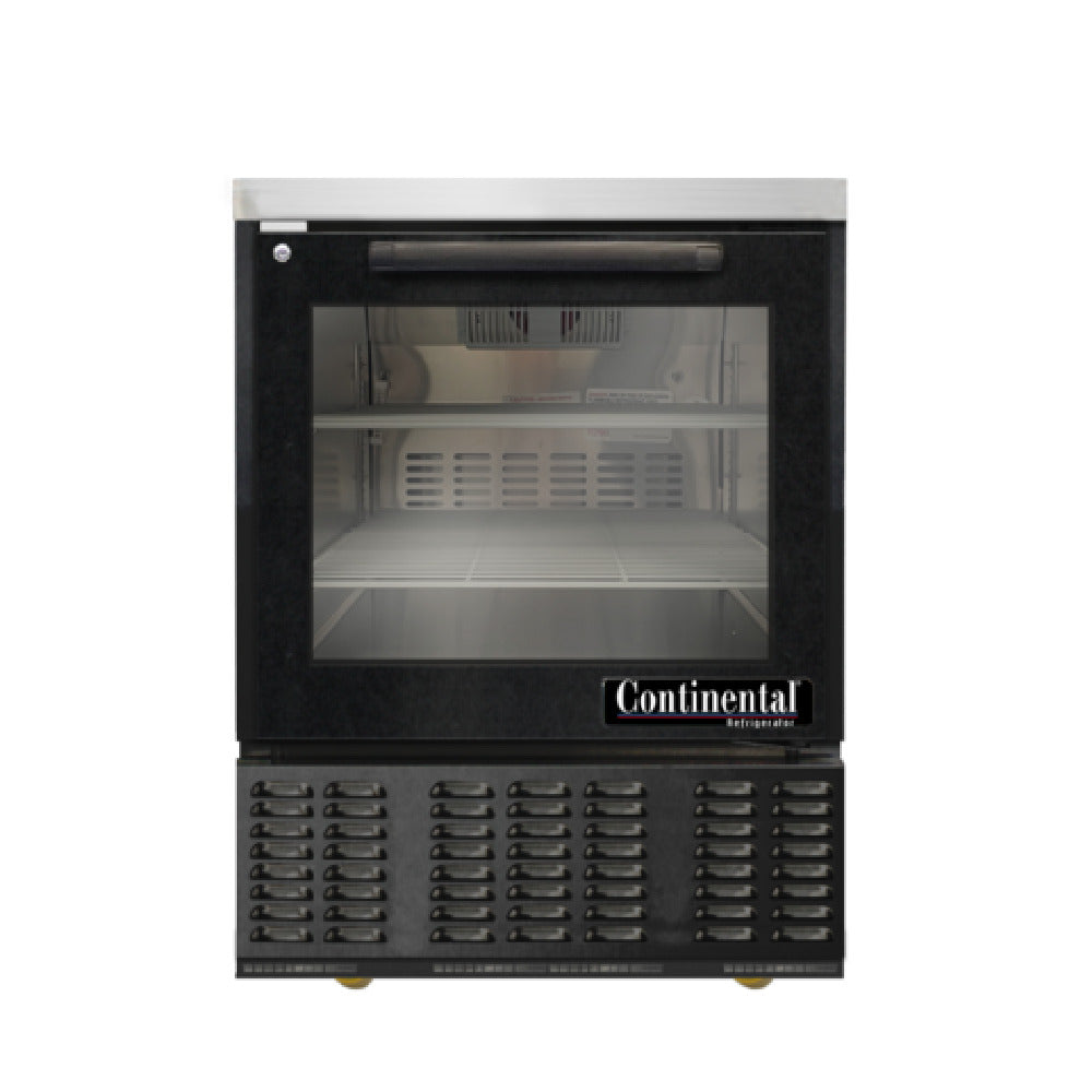 Continental Refrigerator UC24SNGD-B Undercounter Refrigerator Shallow Depth 24" W