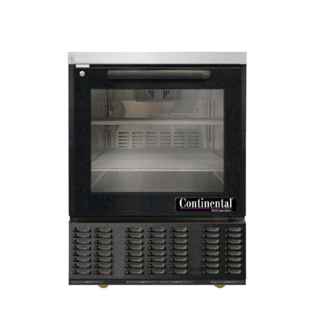 Continental Refrigerator UC24SNGD-B Undercounter Refrigerator Shallow Depth 24" W