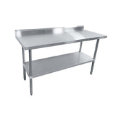 Sapphire Manufacturing SMTEB-2460G Worktable 60"W X 24"D X 35"H 18/430 Stainless Steel Top Shelf
