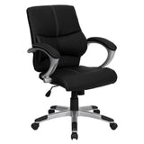 Flash Furniture H-9637L-2-MID-GG Contemporary Swivel Manager's/Office Chair 38-1/4" To 41-3/4" Adjustable Height