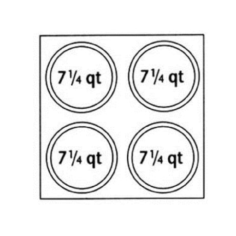 Nemco 67409 Adapter Plate Four 7-1/4 Qt. Inset Holes Fits #6060A