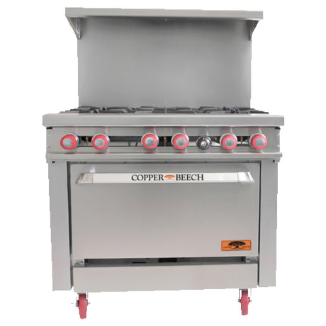 Copper Beech PCBR-6 Restaurant Range Natural Gas 36"W