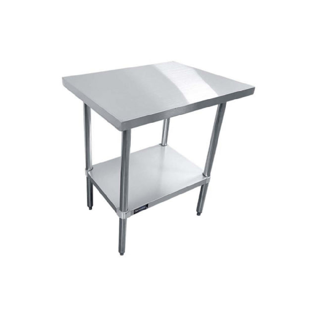 Sapphire Manufacturing SMTE-3030G Worktable 30"W X 30"D X 35"H 18/430 Stainless Steel Flat Top