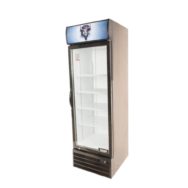 Bison BGM-15 Reach-In Glass Door Refrigerator One-section 15 Cu. Ft.