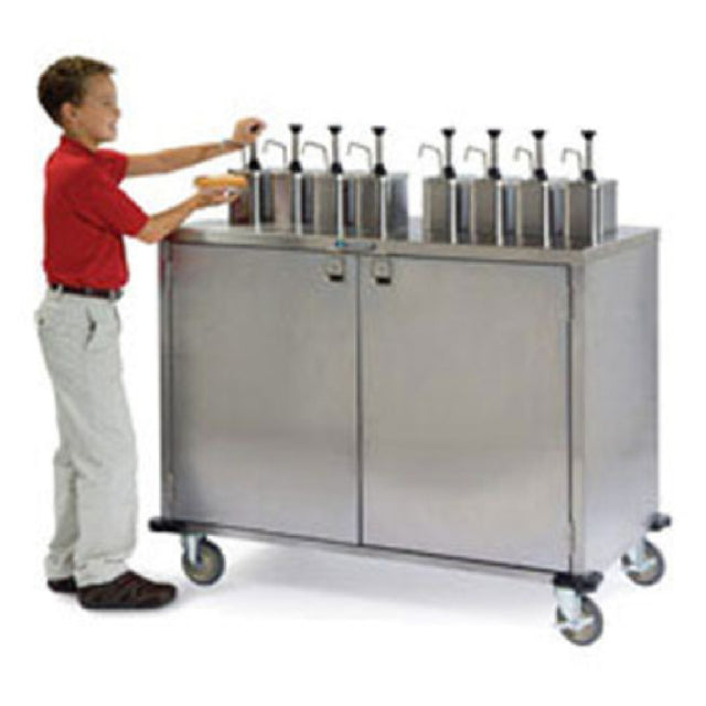 Lakeside 70200 EZ SERVE™ Condiment Cart 50-1/4"W X 27-1/2"D X 47"H (8) Manual Pumps