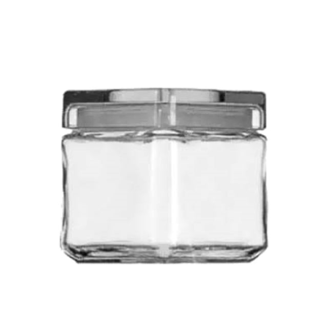 Anchor Hocking 85587R Square Jar 32 Oz. (1 Qt.) 4-3/4" Dia.