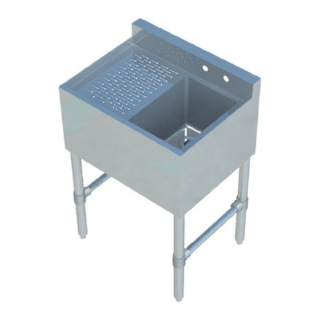 Sapphire Manufacturing SMBS-1L Underbar Sink One Compartment 10"x14"x10" Compartment