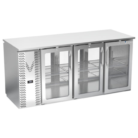 Victory VBBN72HC-G-PT-S - Pass-Thru Back Bar Refrigerator, Three-section, 72"W X 28-3/4”D X 34"H
