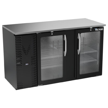 Victory VBBN58HC-G-B - Back Bar Refrigerator, Two-section, 58"W X 25-11/16”D X 34"H