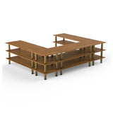 Steelite MGCMLA09BBXF - Triple Buffet Station, 130.0" X 100.5" X 35.0", Modular