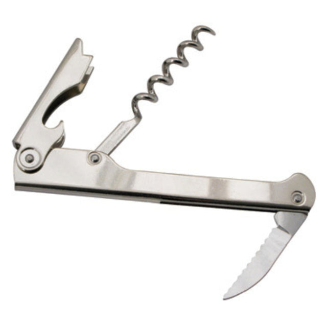 Winco CO-711 Economy Waiter's Corkscrew Stainless Steel Natural Finish