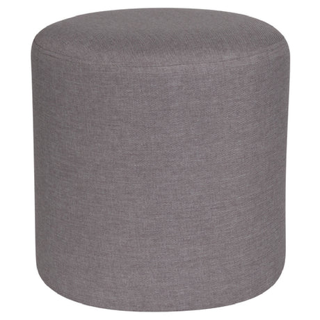 Flash Furniture QY-S10-5001-1-LGY-GG Barrington Ottoman/Pouf 15-3/4" Dia X 16-1/4"H