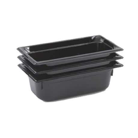 Vollrath 9034420 Super Pan® 1/3 GN Food Pan 4" Deep High-temp Black Resin