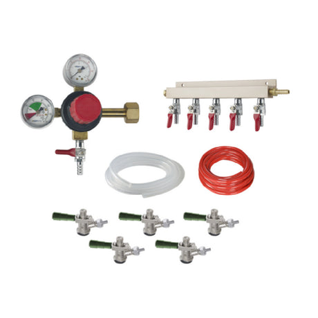 Krowne BEERKIT5 Draft Beer Kit For Unit With (5) Faucets Includes: CO2 Tank Mount Primary Regulator