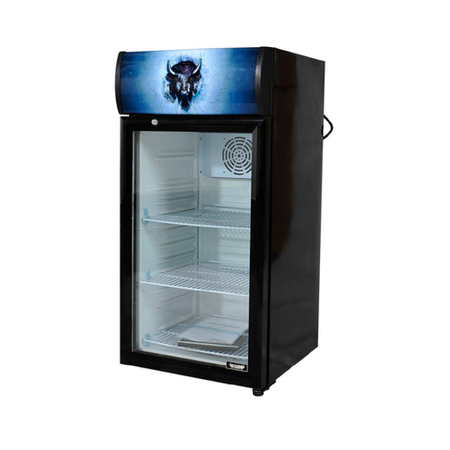 Bison BRM-2.83 Countertop Glass Door Refrigerator One-section 2.83 Cu. Ft. Capacity