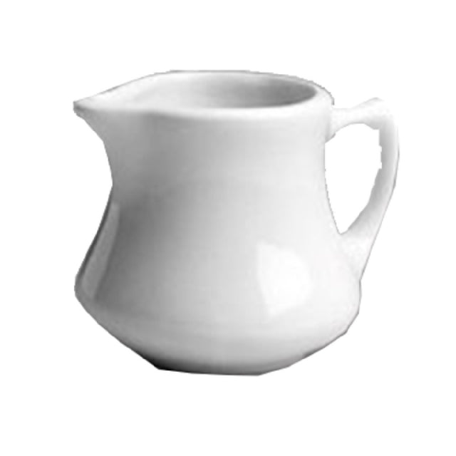 Hall China HL1950ABWA Creamer 3-1/2 Oz. 3-1/4" X 2-1/4" X 2-1/2"H