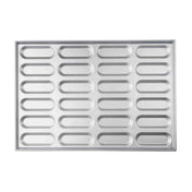 TableCraft Products 13528 - Hot Dog Bun Pan, 29-3/4"W X 20-1/2"D X 1-1/4"H, 24 Molds (4 Rows Of 6)