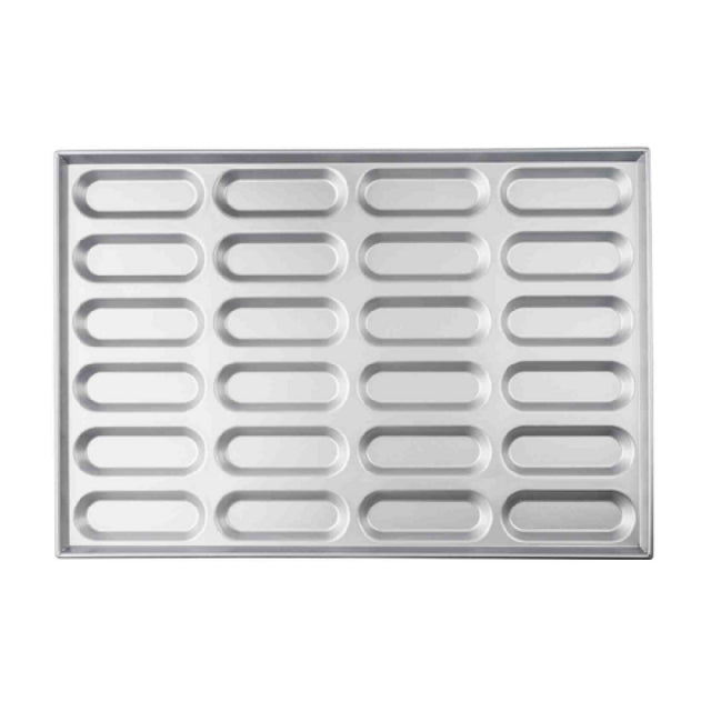 TableCraft Products 13528 - Hot Dog Bun Pan, 29-3/4"W X 20-1/2"D X 1-1/4"H, 24 Molds (4 Rows Of 6)