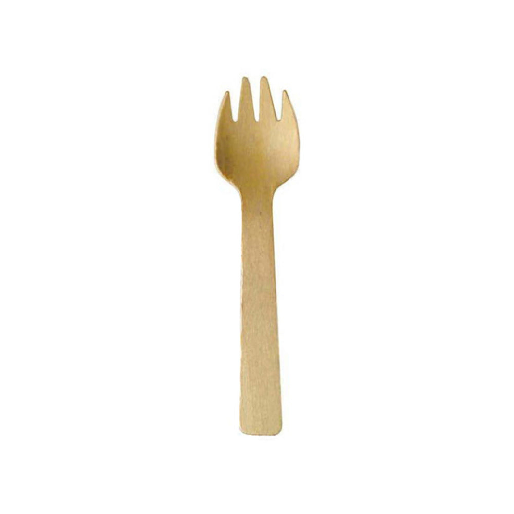 PacknWood 210MSPK1 - Mini Spork, 4.1", Wooden