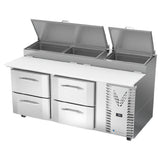 Victory VPPD72HC-4 - Pizza Prep Table, Powered By V-Core™, Two-section