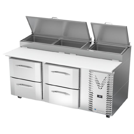 Victory VPPD72HC-4 - Pizza Prep Table, Powered By V-Core™, Two-section