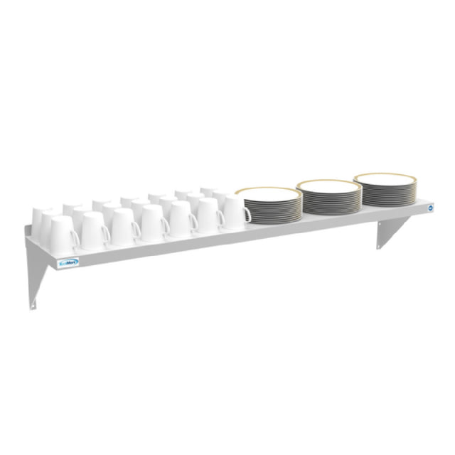 Koolmore WMSH-1260 Wall Shelf 60"W X 12"D 1-1/2" Backsplash