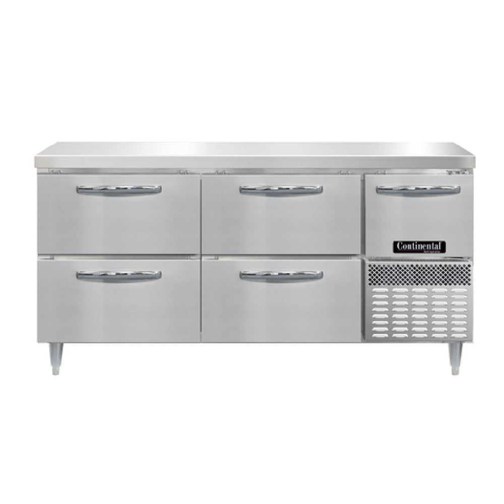 Continental Refrigerator DRA68NSS-D Designer Line Refrigerated Base Worktop Unit