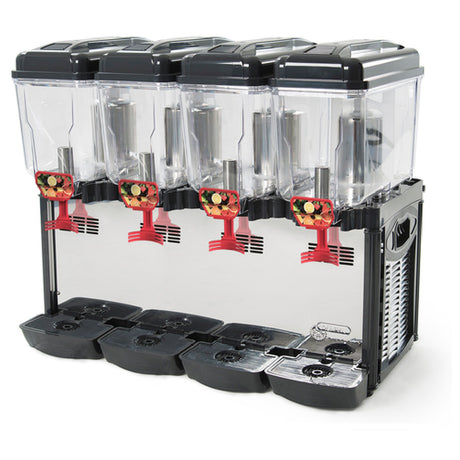 Eurodib CD4J110 Cofrimell Juice Dispenser (4) 3 Gallon (12 Liters) Removable Polycarbonate Bowls