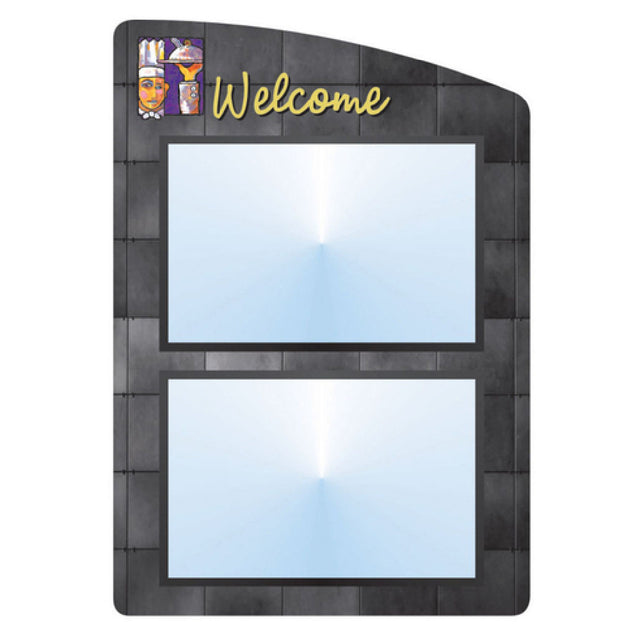 Hubert 95813 - Menu Board, 2-pocket, Wall-mount