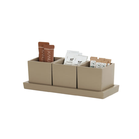 Cal Mil 23741-125 3 Jar Tray 12.75"W X 5"D X 0.75"H Rectangular